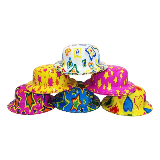 36 Sombrero Bombin Neon Plastico Fiesta Boda Evento Batucada Color Surtidos