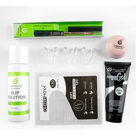 Set Básico De Extensiones De Uñas De Polygel Cherimoya