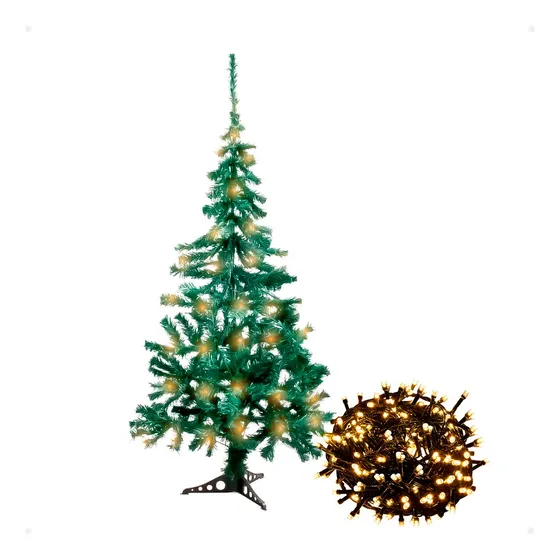 Arbol De Navidad Otec 120 Cm Con Luces Led De Luz Cálida Decoración Festiva Para Un Ambiente Acogedor Y Luminoso