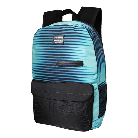 Mochila Mala Escolar Bag Trabalho Porta Notebook 17L Cor Azul-Água Everbags