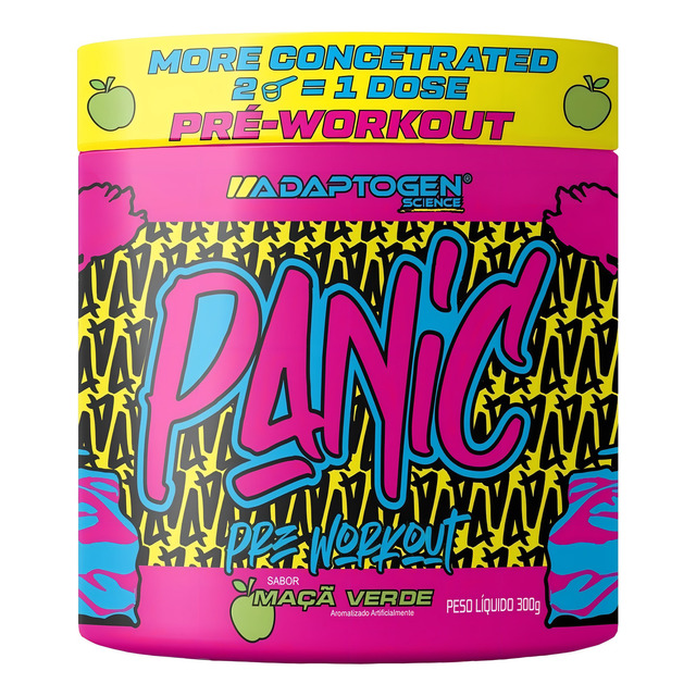 Adaptogen Science Panic Pré Treino Com Creatina 300g - Maçã Verde Adaptogen Science Panic Pré Treino Com Creatina 300g - Maçã Verde