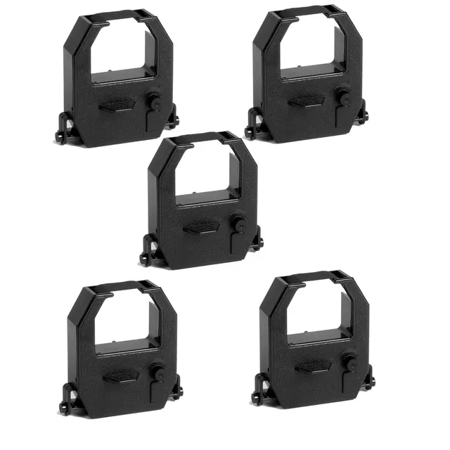 Kit 5 Cintas Reloj Checador Para Amano Pix Tcx Pix3000 Icon Color Negro