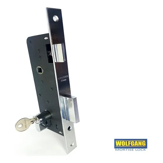 Cerradura 35mm Embutir Puertas Rejas Con Cilindro 3 Llaves