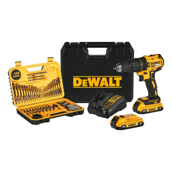Combo Taladro Inalam.+1 Bat +carg.+100acce. Dewalt Dcd7781s2
