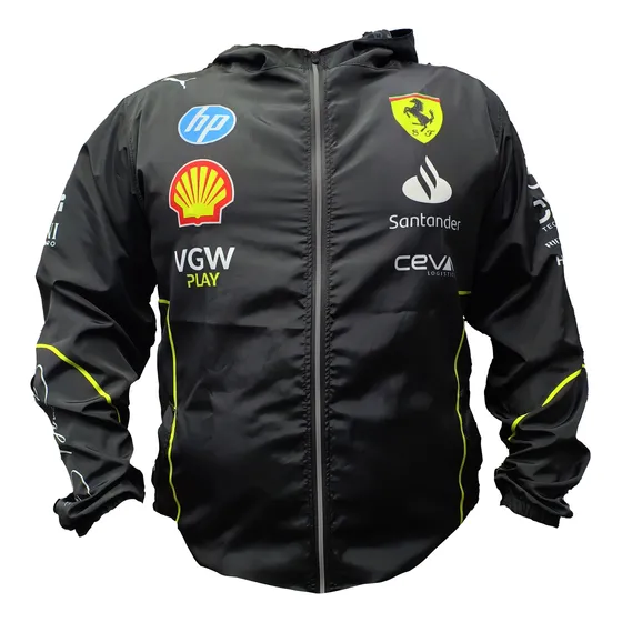 Chaqueta Cortaviento Ferrari F1 2024 Color Negro