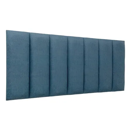Cabeceira Modulada Azul Casal Linho Modelar Casa Cama Box Mdf