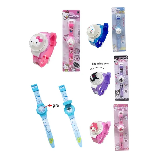 Reloj Digital Para Niñas De Kuromi, Cinnamoroll, My Melody