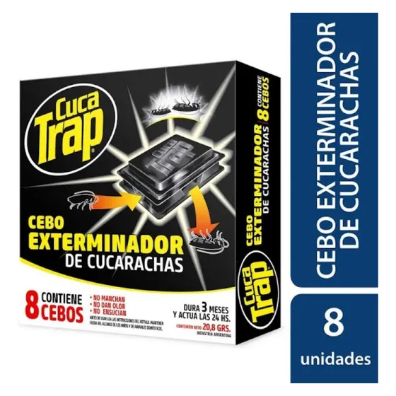 Cucatrap Cebos Mata Cucarachas Cuca Trap X 8un