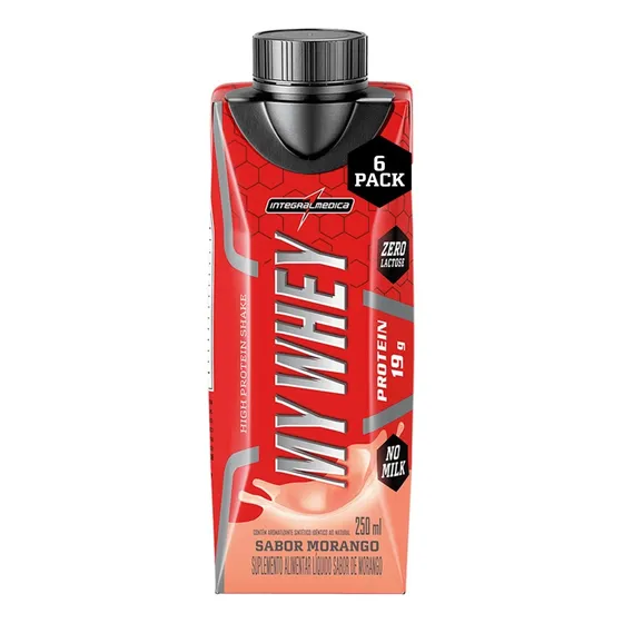 My Whey Rtd Morango - 6 Unid - 25g Proteína - Integralmedica