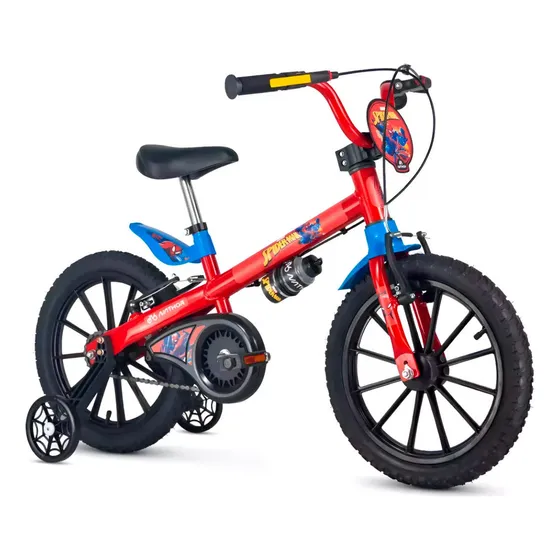 Bicicleta Infantil Spider-man Nathor Rim 16 Rim Con Ruedas