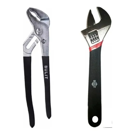 Llave Francesa 8 + Llave Pico De Loro 10 Acero Carbono Bulit
