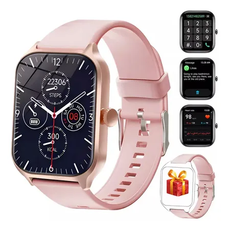 Relógio inteligente smartwatch Bluetooth AIYIN GTS4 Ultra Max masculino e feminino cor Rosa para android ios modos esporte 2.01 51mm Digital Chamada Voz Presente Pulseira para Silicone 2.01" Series
