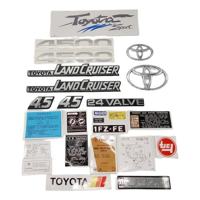 Toyota Land Cruiser 4.5/fj75/set De Emblemas Y Calcomanias