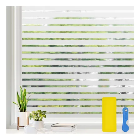 Rollo Vinilo Ventana Vidrio 2mtx50cm 3d Variedad Diseños Color Rayas Blancas