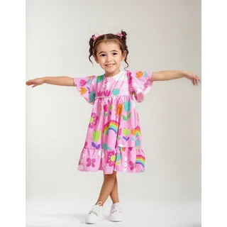 Vestido Infantil Delicado Kids Com Pérolas Vårias Estampas Vestido Infantil Delicado Kids Com Pérolas Vårias Estampas