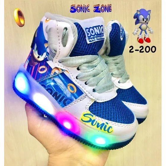 Zapatos Deportivos Niños Luces Calzado Infantil Motivo Sonic