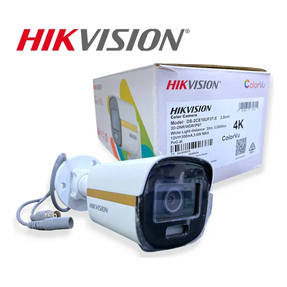 Camara Bullet Hikvision Colorvu 8mp 2,8mm Wdr 130db Ip67