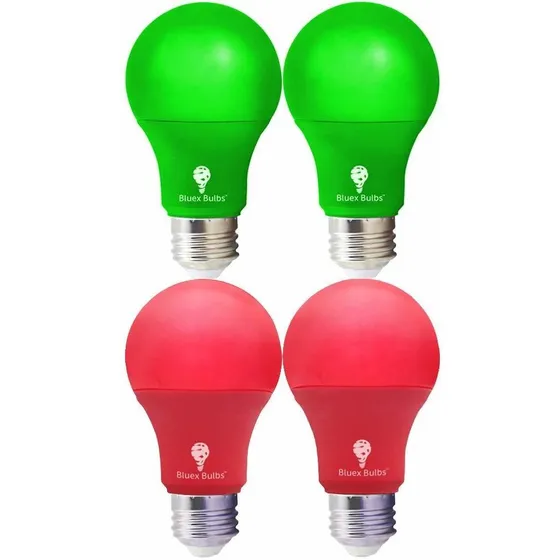 Bombilla Luz Roja Led Verde Base Vatio Repuesto Decoracion