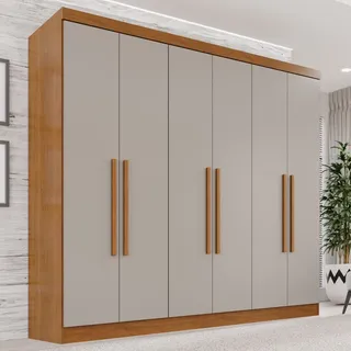 Espresso Móveis Guarda-roupa Casal 6 Portas 2 Gavetas França Cinamomo
