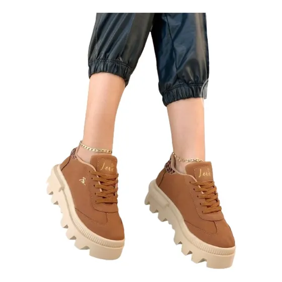 Bota De Dama Marrón Moda Colombiana 