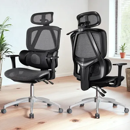 Silla Oficina Ergonómica Ouo T70 Lite 135° Soporte Lumbar Negrolitenegnoa Malla