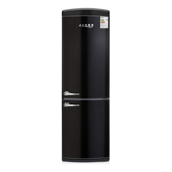 Heladera Con Freezer James J 373 Retro Negro Capacidad 324l