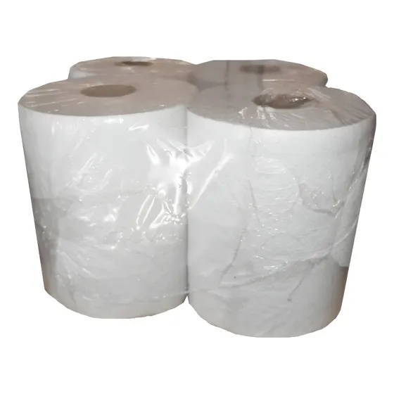4 Rollos Bobinas Papel Tissue Toalla 20cm X 200mts Blancas