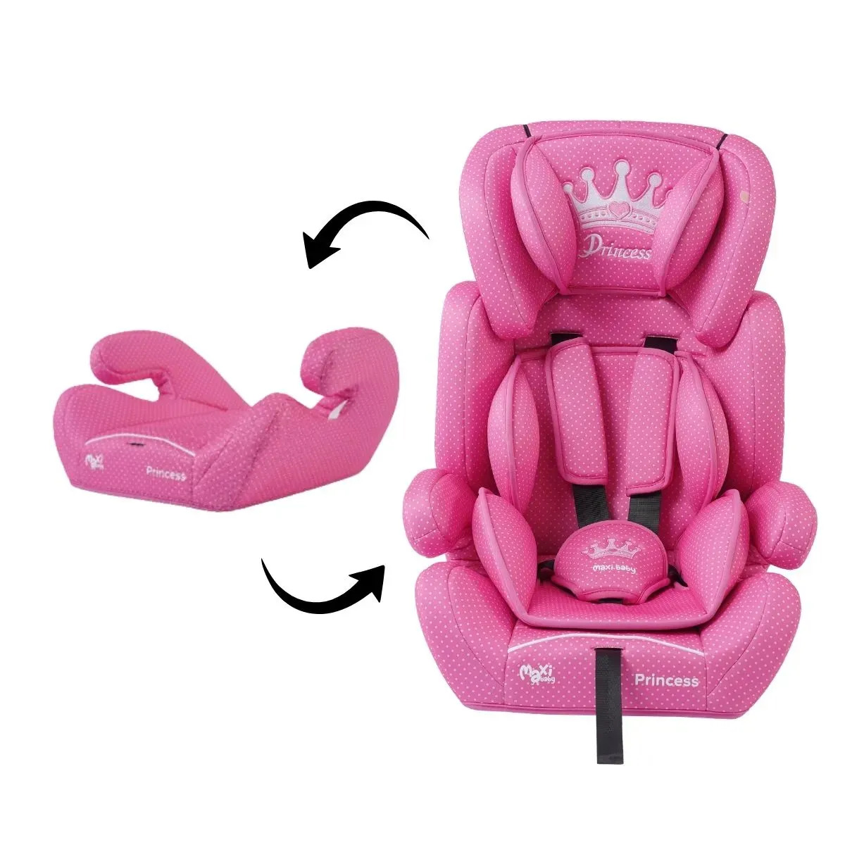 Cadeira De Carro Infantil Assento Elevação Booster Grupos 1,2,3 Passeio 9 A 36kg Maxi Baby - ROSA