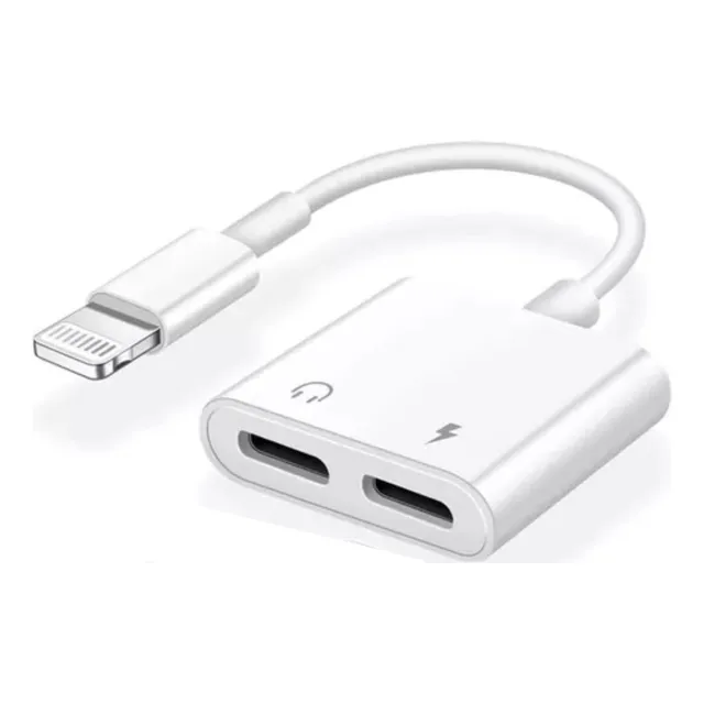 Adaptador Dual Audio & Carga J-008 Ficha Para iPhone iPad