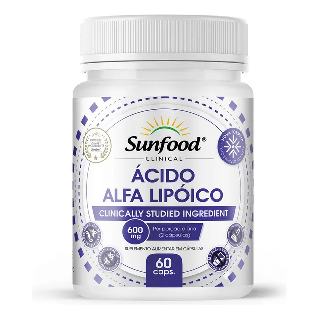 Acido Alfa Lipoico 60 Capsulas - Importado Sunfood Eua