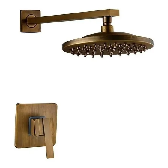 Regadera Baño Redonda Monomando Vintage Latón Antiguo Bronce