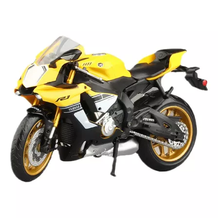 1:12 Con Base, Llavero, Casco Moto Yamaha Yzf R1 Miniatura