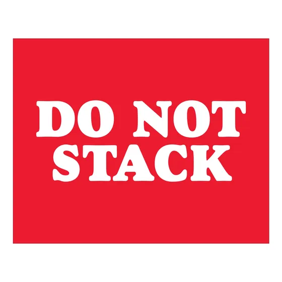 Etiqueta Adhesiva  Do Not Stack  Color Rojo Blanco Rollo