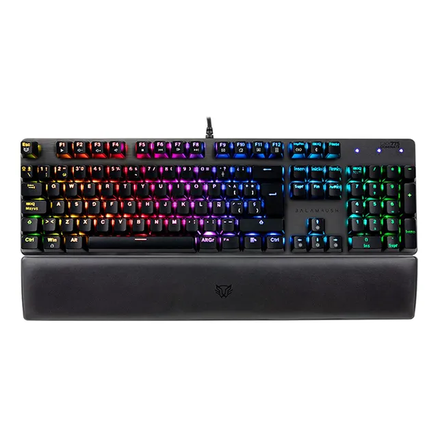 Teclado Gamer Balam Rush Dominate Switch Azul Rgb Br-932691 Color del teclado Negro