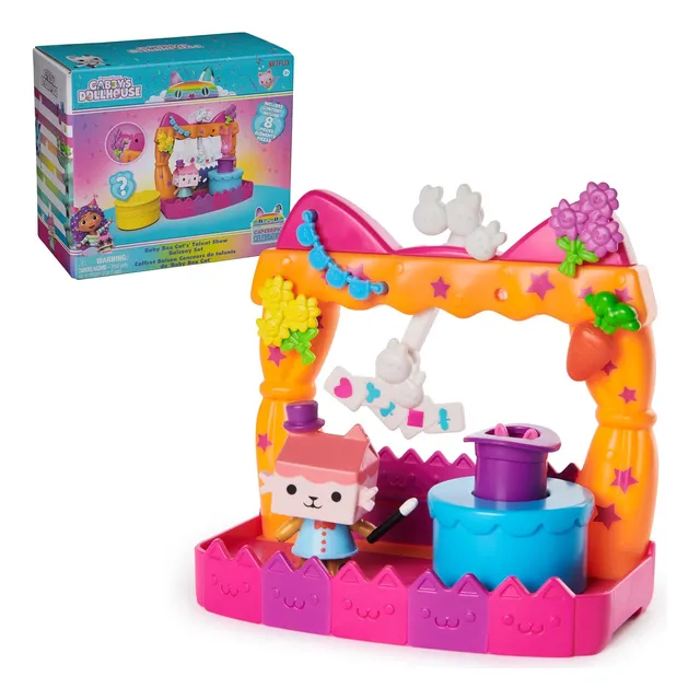 Gabby's Dollhouse Set Balcón Show De Talento Baby Box Cat
