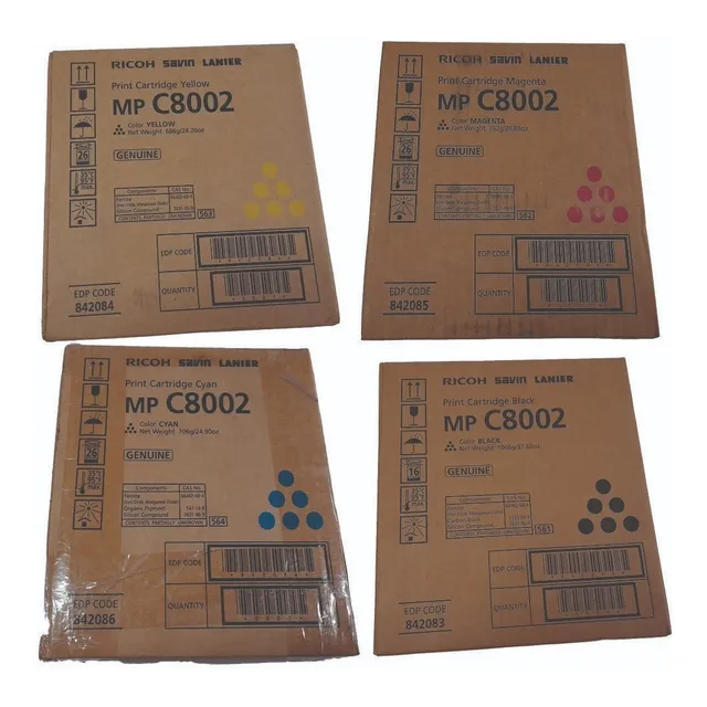 Kit  Toner Original Ricoh Mp C 6502 / 8002 Cuatro Colores
