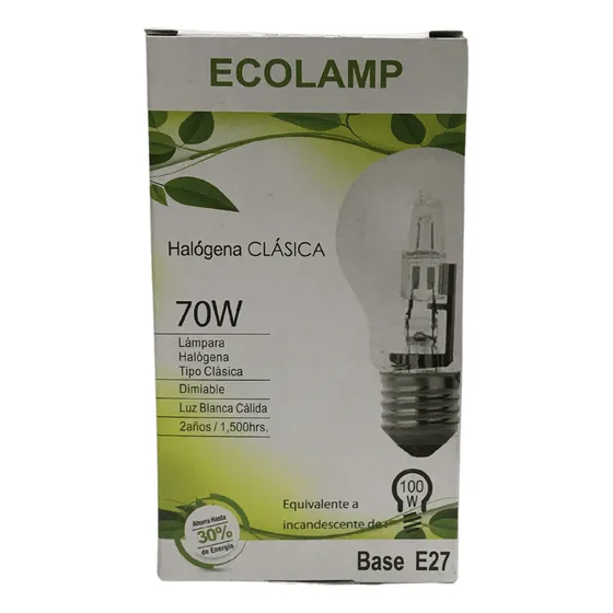 Pack 10 Ampolletas Ecolamp Dimeables E27 Luz Cálida