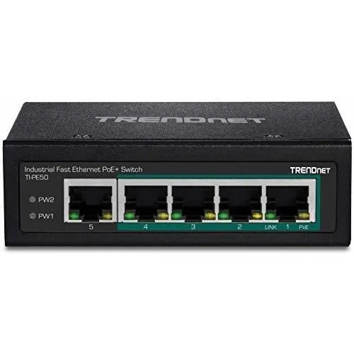 5 Port Industrial Fast Ethernet Din Rail Switch Ti