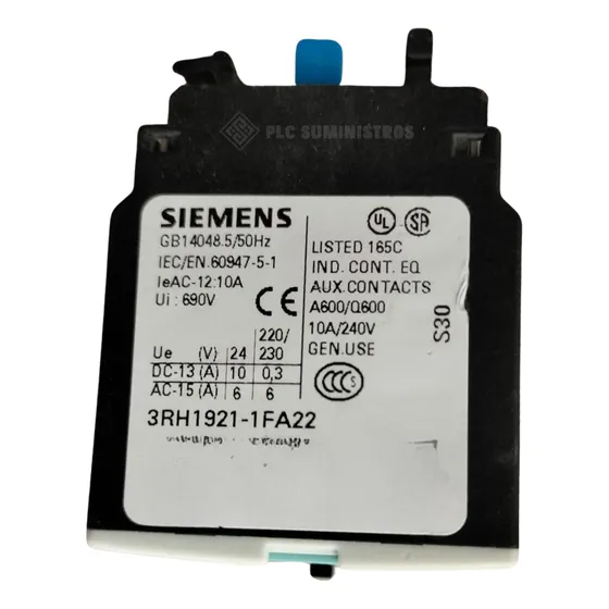 Siemens 3rh1921-1fa22 Auxiliary Block
