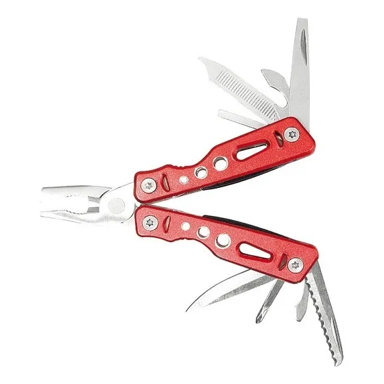 Navaja Multiherramienta Roja Tipo Pinza Con Funda 9314 Color Rojo