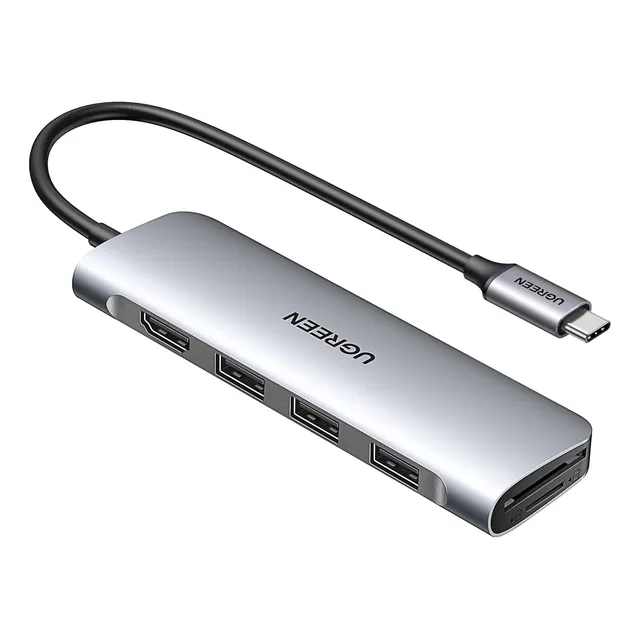 Hub Usb C Ugreen Revodok 6 En 1 Con 4 K Hdmi, 3 Usb 3.0, Sd/
