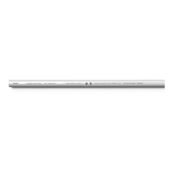 Tubo Caño Pvc 20mm 3/4 X 3 Metros Semipesado Rígido Genrod