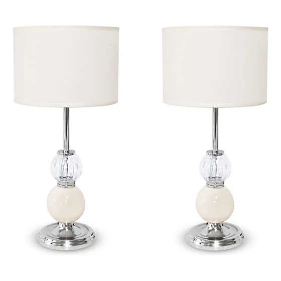 Velador Lampara Moderna De Mesa Juego X 2  Linea Eco Led