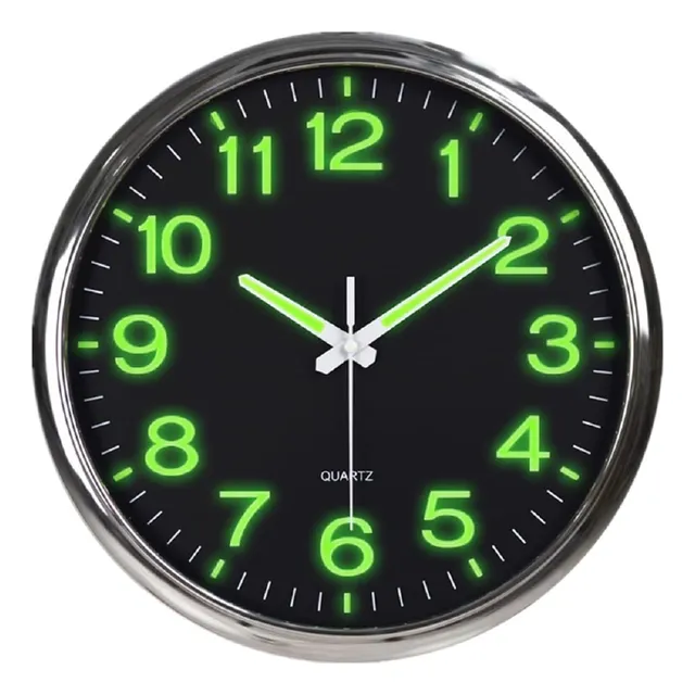 Reloj Pared Luminoso 12  Que Brilla Silencioso Tictac Mano +
