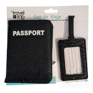 Porta Pasaporte E Identificador De Equipaje Cafe Reptil Porta Pasaporte E Identificador De Equipaje Cafe Reptil