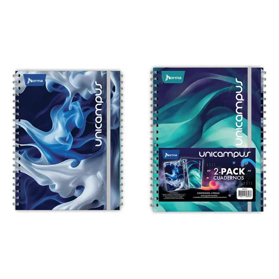 Paquete De 2 Cuadernos De 160 Hojas Norma Raya Color Azul