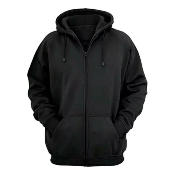 Blusa Moletom Zíper Plus Size Unissex Tamanho Especial