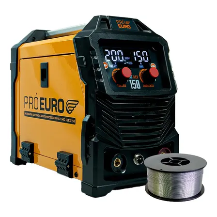 Máquina Solda 150a Flex Mig Mma Tig Lift Bivolt + Arame 1kg