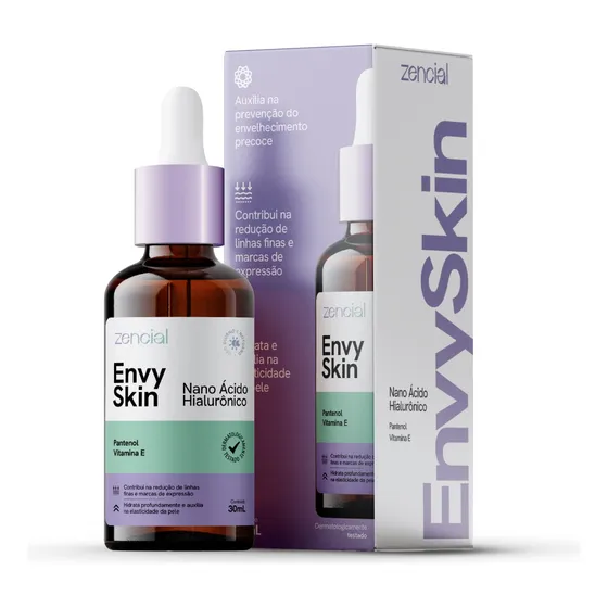 Sérum Nano Zencial Ácido Hialurôrico Vitamina E Pantenol 30ml Envy Skin