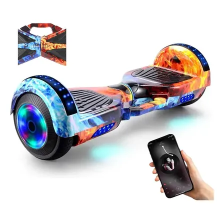 Skate Elétrico Hoverboard Balance 6,5 Polegadas Bluetooth Gelo E Fogo